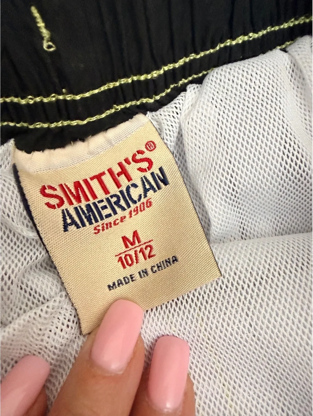 Smith's American Boys M 10/12 Striped Swim Trunks Polyester